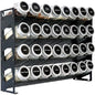 4 Tier Countertop Spice Rack Organizer for Kitchen Cabinet Pantry or Wall Mount, Matte Black (Jars Not Included)