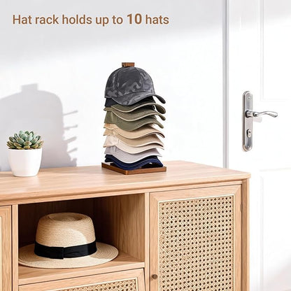 Mkono Hat Organizer for Baseball Caps, Hat Rack Hold Up to 10 Hats Baseball Caps Tabletop Hat Holder Storage Display for Closet, Dresser, Entrance, Shelf