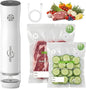 Handheld Vacuum Sealer Kit for Food Storage - Compact Vacuum Sealer Machine with 30 Reusable Bags，Portable Rechargeable Food Saver for Sous Vide, Meal Prep & Freezer Storage