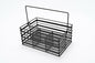 Stainless Steel Utensil Basket,Dishwasher , Flatware Basket, Kitchen, Countertop, Office, Camping, Outdoors, and Restaurants, 4-Compartment, Black