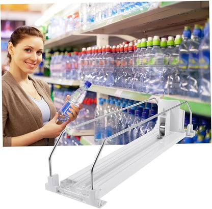 Cabilock Beverage Can Dispenser Fridge Soda Can Organizer Plastic Drink Pusher Supermarket Shelf Pusher Easy Install