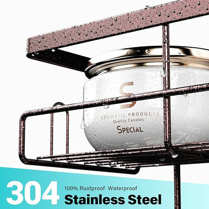 Aitatty Over the Door Hanging Shower Caddy: Rustproof Hanging Organizer over the Door - No Drilling Bathroom Rack for Inside Shower Bronze