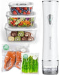 Mehomeli Compact Vacuum Sealer for Food (Vacuum Sealer Machine+3 Glass Vacuum Containers+30 Reusable Vacuum Bags),Powerful Handheld Vacuum Seal Machine,Seal Meal Saver,Portable Food Sealer,Easy-Clean