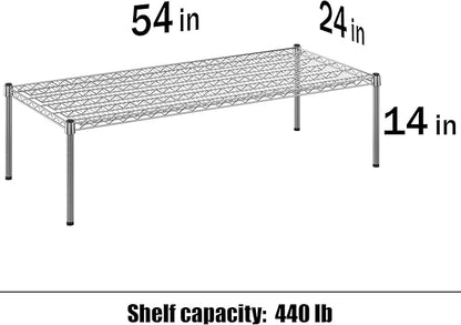 24" Deep x 54" Wide x 14" Height Wire Shelving Kit | 1-Tier | NSF Commercial Storage Rack Unit