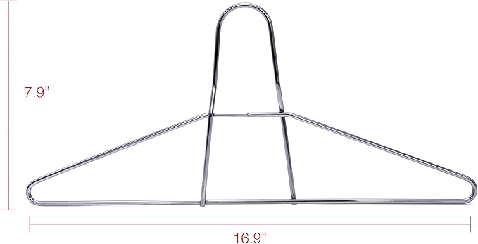Quality Hangers Metal Hangers – Heavy Duty Hangers – Anti Theft Wire Hangers Suitable for Suits Coat Jacket – Hangers for Shuls Gyms Retail Stores Hotels – Can Carry Up to 200LBs (Chrome, 30 Pack)