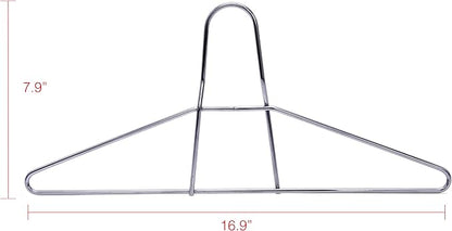 Quality Hangers Metal Hangers – Heavy Duty Hangers – Anti Theft Wire Hangers Suitable for Suits Coat Jacket – Hangers for Shuls Gyms Retail Stores Hotels – Can Carry Up to 200LBs (Chrome, 30 Pack)