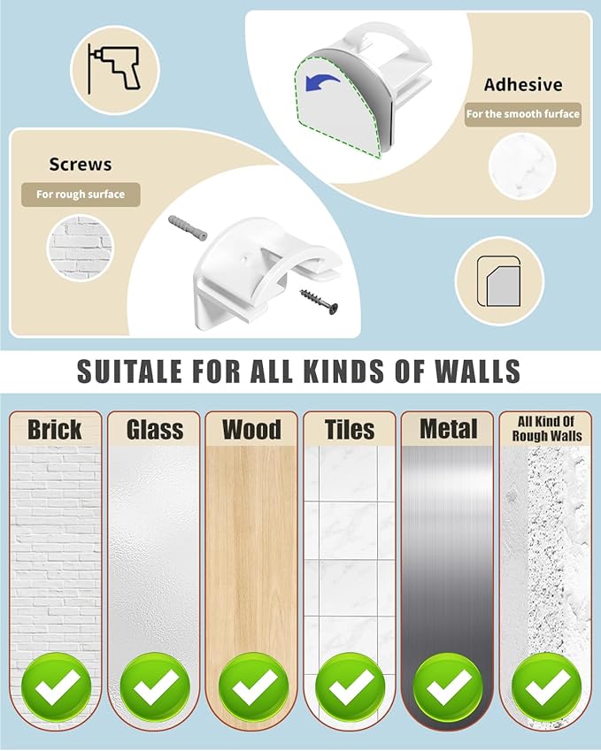 Adhesive Hat Hooks for Wall, Baseball Caps Strong Holdr, Ball Cap Hanger Wall Mount, Hat Display Rack, Hat Organizer Accessories, White 4-Pack