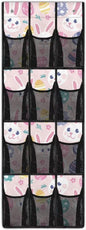 12-Pocket Storage Hanging Bag Behind the Door, Over the Door Organizer for Shoes Toys and Bathroom Essentials, Fabric Door Organizer for Bedroom Closet Dorm, Easter Bunny Eggs