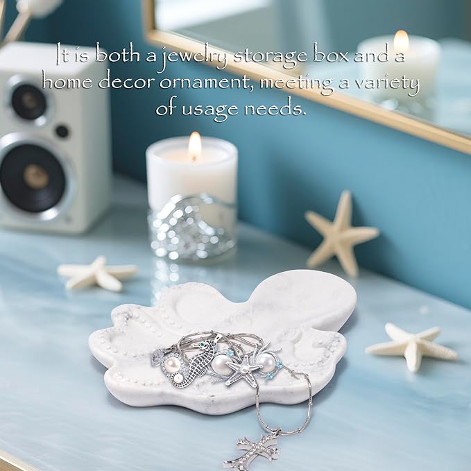 ZAWUU Resin Draining Octopus Soap Dish with Embossed Design – Multiuse Holder for Bathroom & Kitchen (White Marble, Octopus)