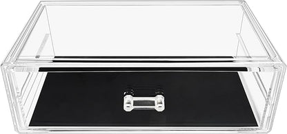 Sorbus Stackable Acrylic Drawers - 1 Clear Storage Drawers for Organizing Make up Palettes, Nail Hair Accessories, Cosmetics & Beauty Supplies - 11.75"W Makeup Organizer for Vanity, Bathroom Organizer