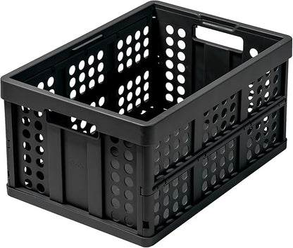Clax® crate | folding box | basket | 48 qt (12 gal) | black