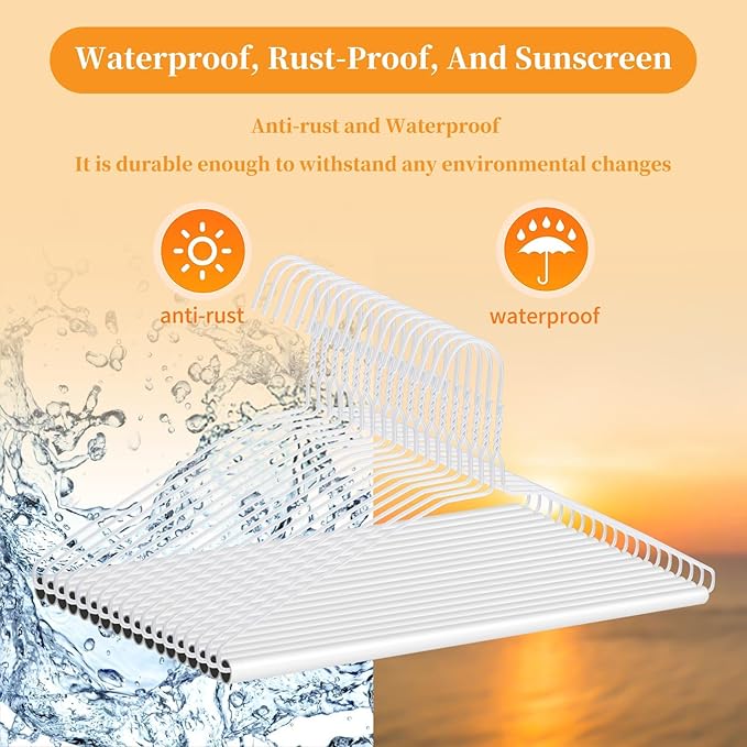 30 Pcs Dry Cleaner Hangers with Tubes - 16" Wire Hangers White Tube with Strong 15 Gauge Wire Bulk for Pants Caped Suit & Strut Home or Dry Cleaners (White)
