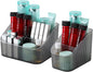 Black Makeup Organizer, Makeup Brush Holder 8 Cups for Vanity, Bathroom Countertop Organizer, Dresser Organizer for Cosmetic Display, Skincare Cups, Perfume Stand, Toiletry