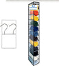 Legging Organizer for Closet Hanging, Legging Storage Bag Can Holds 24 Leggings Jeans or Shirts, Heavy Duty Metal Hooks for Over Door Storage, Wardrobe Clothes Storage