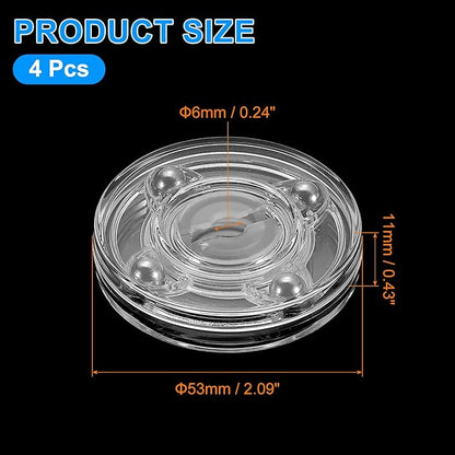 uxcell 4Pcs Acrylic Lazy Susan Turntable, 2 Inch Clear Turntable Organizer Ball Bearing 360 Degree Rotating Tray for Spice Rack Table Cake Kitchen Pantry Decorating Bathrooms
