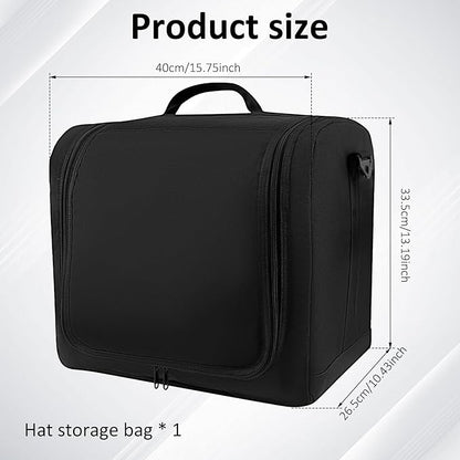 Large Hat Bag for Baseball Caps, Hat Travel Organizer Bag for 20-24 Caps, Portable Cap Carrier Storage Case for Traveling, Home Storage