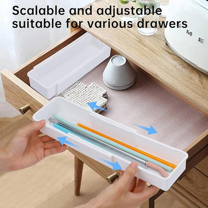 UXIETIN Expandable Straw Organizer Drawer for Cabinet,Reusable Extra Long Straw Drawer Organizer Fits for 60oz Stanley Long Straw