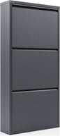 CEHA 3 Tier Metal Shoe Cabinet with Cover, Durable Shoe Storage Organizer for Entryway, Space Saving Shoe Shelf Closet, 5.91" x 40.6" x 19.68", Anthracite