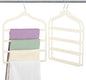 Velvet Pants Clothes Hanger Space Saving Non Slip Pants Shorts Hanger, Myfolrena Jeans Slack Trousers Hangers Multiple Velvet Hanger Closet Organizer Storage for Leggings,Jeans,Scarf,Tie (3, Beige)