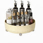 360°Rotating Organizer,Lazy Cosmetic Perfume Storage Organizer,Large-Capacity Round Display Box,Suitable for Bathroom Countertops,Dressers (Cream White-Trumpet)
