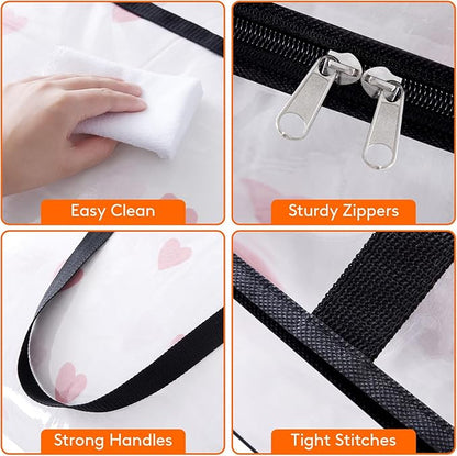 Lifewit 3 Pack Clear Clothes Storage Bags, 95L Plastic Blanket Storage Bag, Vinyl Foldable Moving Bags with Zipper, Closet Organizers and Storage Containers for Bedding, Duvet, Comforter