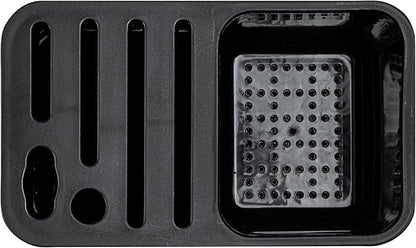 Restaurantware Stainless Steel Utensil Holder 1 Count 7.7 x 4.6 x 7.8 Inches Durable Cutlery Storage Flatware Organizer Rust-Resistant Sink Caddy Silver Kitchenware Holder