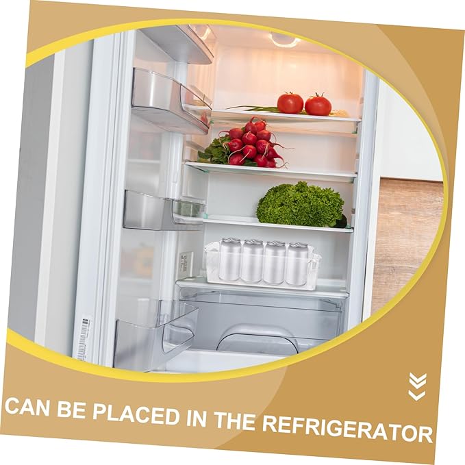 Fridge Beer Can Organizer Beverage Storage Holder for Efficient Fridge Space Management Multi-functional Canned Food Storage for Soda Beer