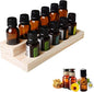 RoseFlower 11 Slots Wooden Essential Oil Organizer, Nail Polish Shelf, Durable wood Makeup Display Stand, Makeup Storage Rack for Tabletop Essential Oils Perfume Rack for 5/10/15/20ml Bottles