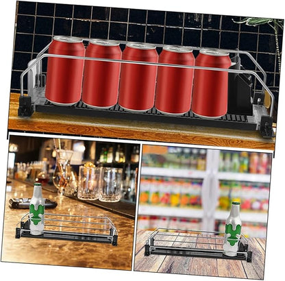 Automatic Pusher Can Organizer for Fridge Stable Smooth Finish Soda Dispenser with Creative Design Convenient Drinks Storage for Refrigerators and Coolers