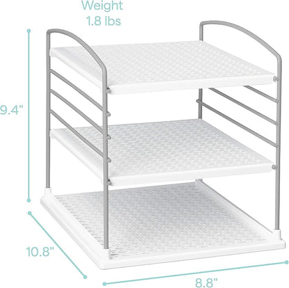YouCopia UpSpace Adjustable Box Organizer for Foil Wrap and Kitchen Cabinet Storage, Original, White