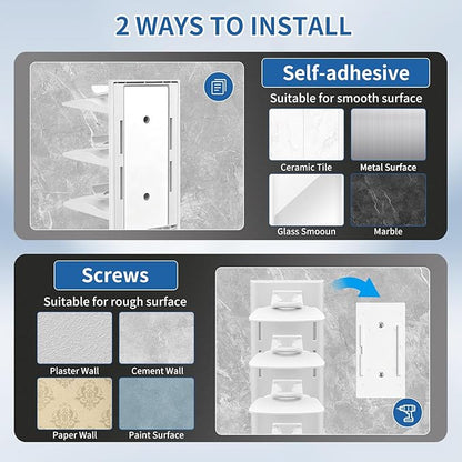 Enwokran Baseball Cap Organizer - Bedroom Closet Storage | 2 Pack, 40 Hats Capacity, Multilayer Rack with 2 Mounting Options(White)
