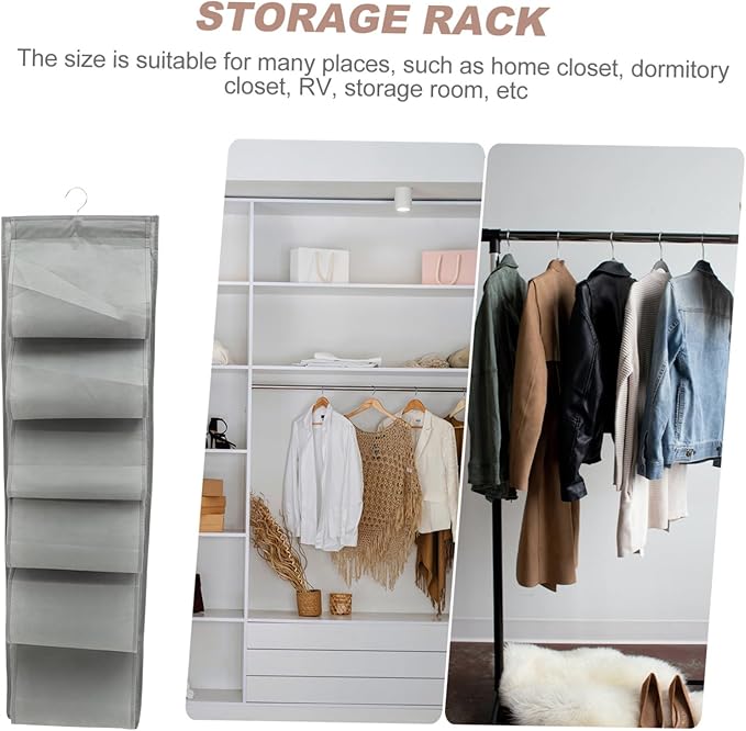 12-Slot Hanging Shoe Organizer Bag for Closet Over Door Storage Wall-Mounted Multi-Layer Design Sturdy Fabric for Shoes and Accessories