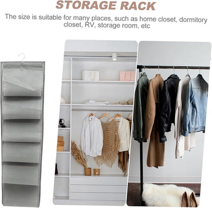 12-Slot Hanging Shoe Organizer Bag for Closet Over Door Storage Wall-Mounted Multi-Layer Design Sturdy Fabric for Shoes and Accessories