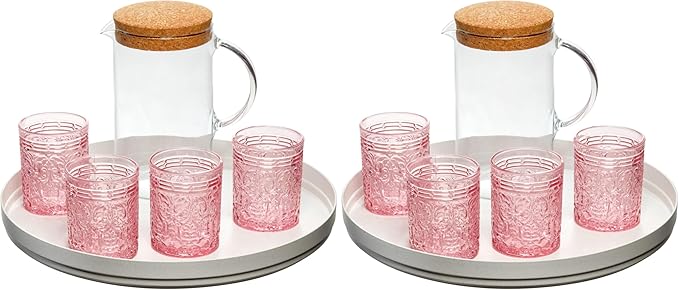 iDesign Recycled Plastic Lazy Susan Turntable Organizer, The Rosanna Pansino Collection – 14.9” L x 14.85” W x 1.6” H, Coconut (Pack of 2)