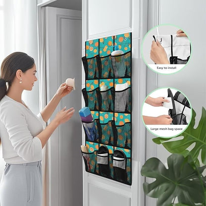 12 Large Pockets Over the Door Shoe Organizer Lemon Hanging Shoe Rack for Closet Fodable Shoe Hanger for Space Saving Shoe Holder