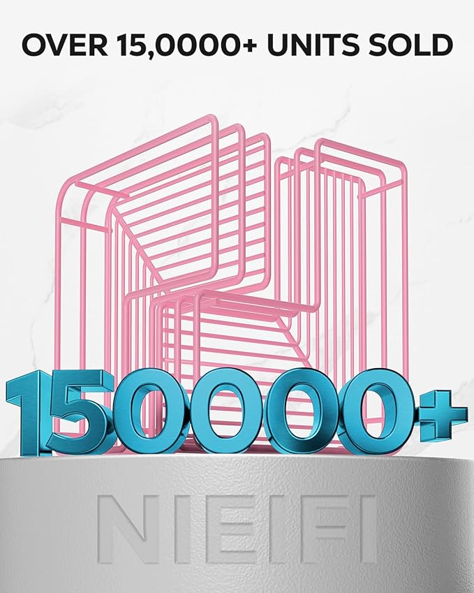 Nieifi Adhesive Corner Shower Caddy Shelf Basket Rack with Hooks, Rust Proof Stainless Steel Bathroom Shelf Shampoo Holder No Drilling (Pink)