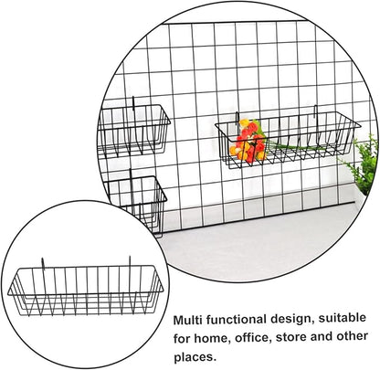 2pcs Hanging Baskets for Organizing Wire Storage Baskets for Wall Mounting Versatile Pantry and Home Decor for Kitchens Bathrooms and Garages