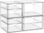YFXCVSL Clear Stackable Storage Drawers, Acrylic Makeup Organizer with 7 Drawers, Bathroom Organizers and Storage, Plastic Bins for For Vanity, Undersink, Kitchen Cabinets, Pantry