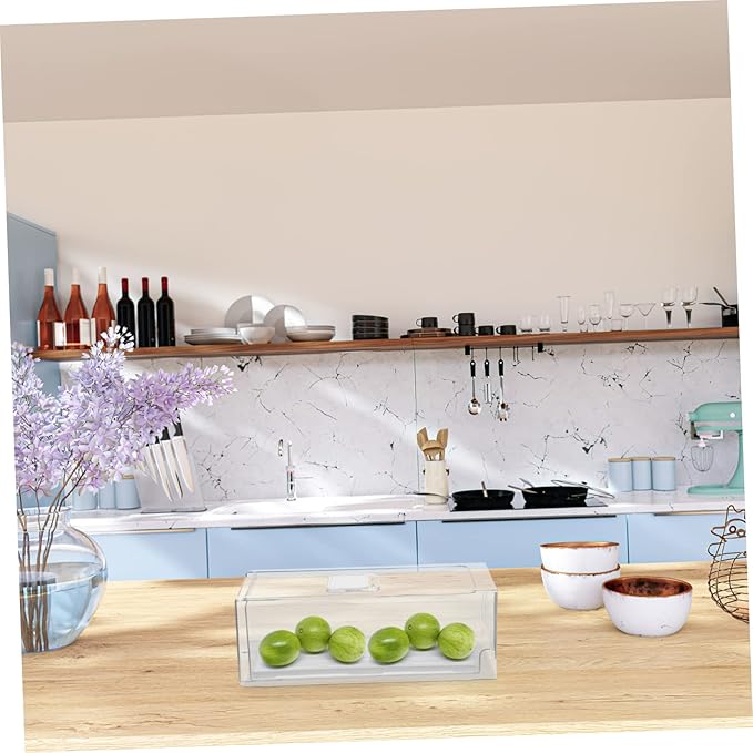 Alipis Fridge Drawer Organizer Drawer Type Crisper Fruit Vegetable Storage Containers Cheese Produce Containers for Fridge