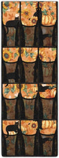 Pumpkin Sunflower Over The Door Closet Organizer for Thanksgiving Home Decor,Large Capacity Behind Door Organizer Multi-Funtion Storage Bag,Space Saving Wall Hanging Storage with 12 Pockets