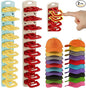 Hat Organizer for Baseball Caps 2 Pack, Detachable Hat Rack for Wall Hold up to 40 Hats, Dual Mounting Ways Universal Hat Holder for Closet, Door, Wall, Yellow & Red