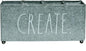 Rae Dunn Beauty Organizer - Four Sections for Cosmetic Storage - Galvanized Metal Container for Makeup Supplies, Personal Items, Jewelry - Modern Chic Design - Stylistic Décor for Bathroom Vanity