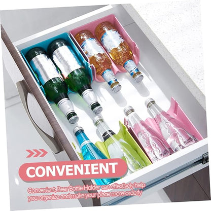 3pcs Beer Storage Rack Kitchen Rack Organizer Plastic Beer Tower Soda Can Dispenser for Refrigerator