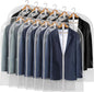40" All Clear Garment Bags for Hanging Clothes, 12 Packs Suit Bags for Closet Storage, Plastic Waterproof Suit Cover Bags with Zipper for Coats, Jackets, Shirts (Set of 12)