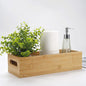 Toilet Tank Paper Basket for Back of Tank Top, Bamboo Bathroom Storage for Organizing (15 x 6 x 4 inch)