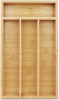 shenee Small Silverware Organizer, Bamboo Drawer Organize, Bamboo Silverware Drawer Organizer, Spoon Flatware Storage with Grooved Drawer Dividers