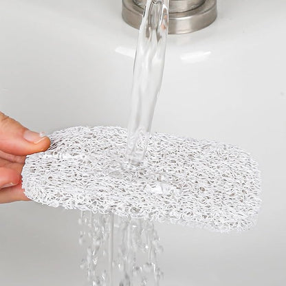 4 Pack Soap Holder Pad，Soap Holder for Kitchen & Bathroom，White Non-Slip Soap Lifting Pads for Soap Dish