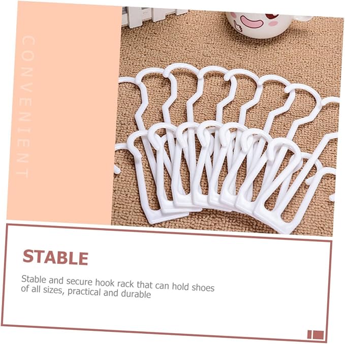 Zerodeko 20pcs Shoe Organizer for Closet Shoe Racks Hanging Hooks for Storage Display