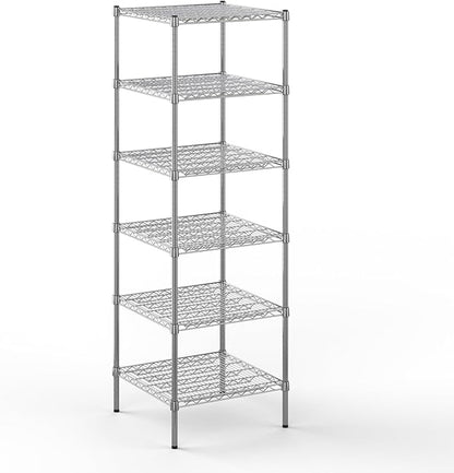24" Deep x 24" Wide x 74" Height Wire Shelving Kit | 6-Tier | NSF Commercial Storage Rack Unit
