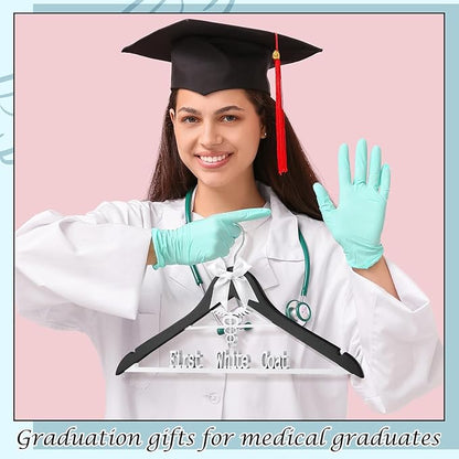 Reallnaive First White Coat Hanger Medical Student Graduation Gift for Pharmacist New Doctor Phd Gift White Coat Ceremony Med School Graduation Congratulation Favor